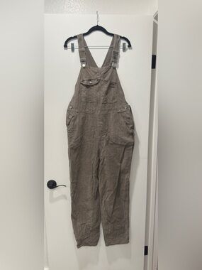 Outerknown Corduroy Overalls Jumpsuit Earthy Olive Brown | Utility Wide Leg | L